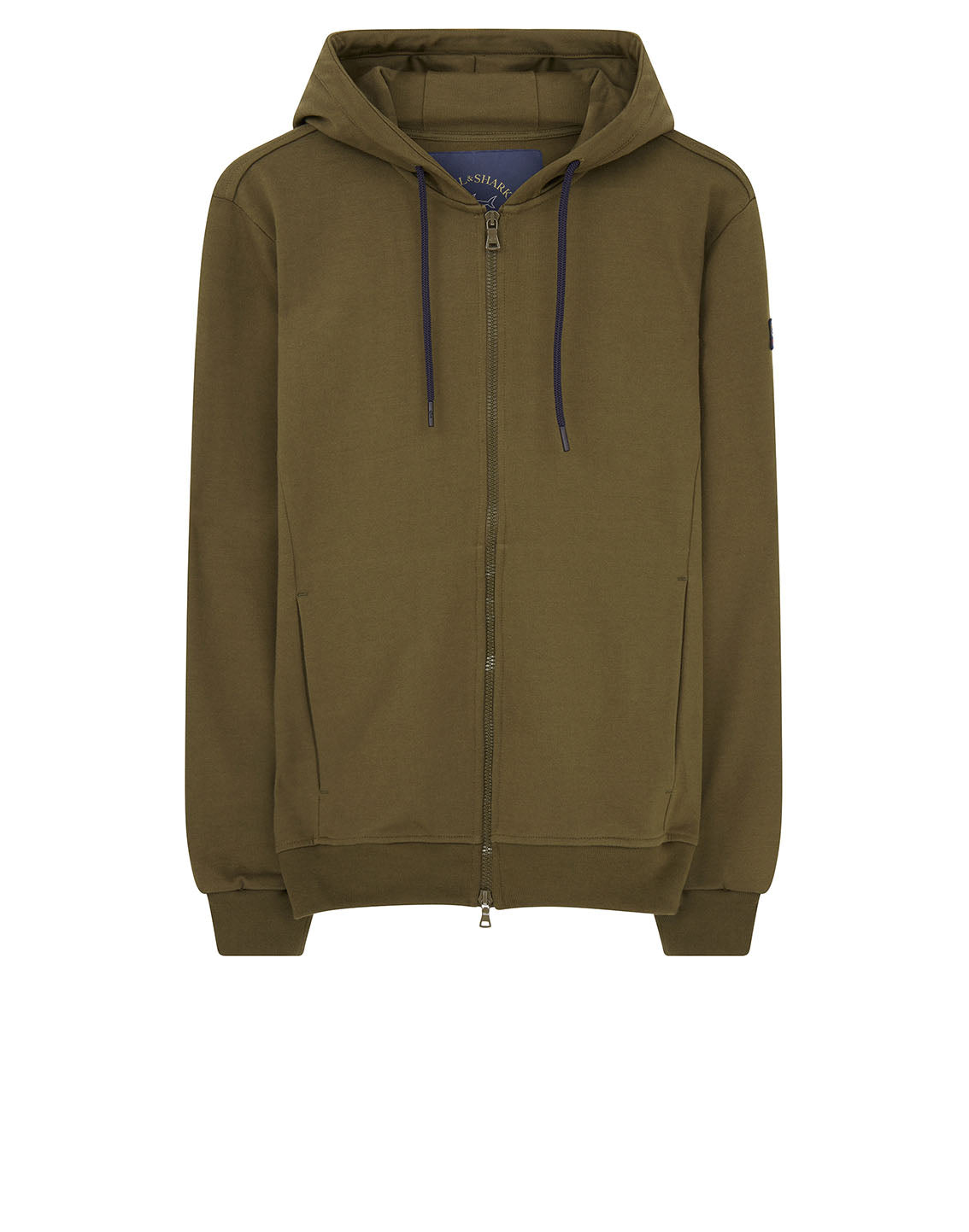 khaki zip hoodie