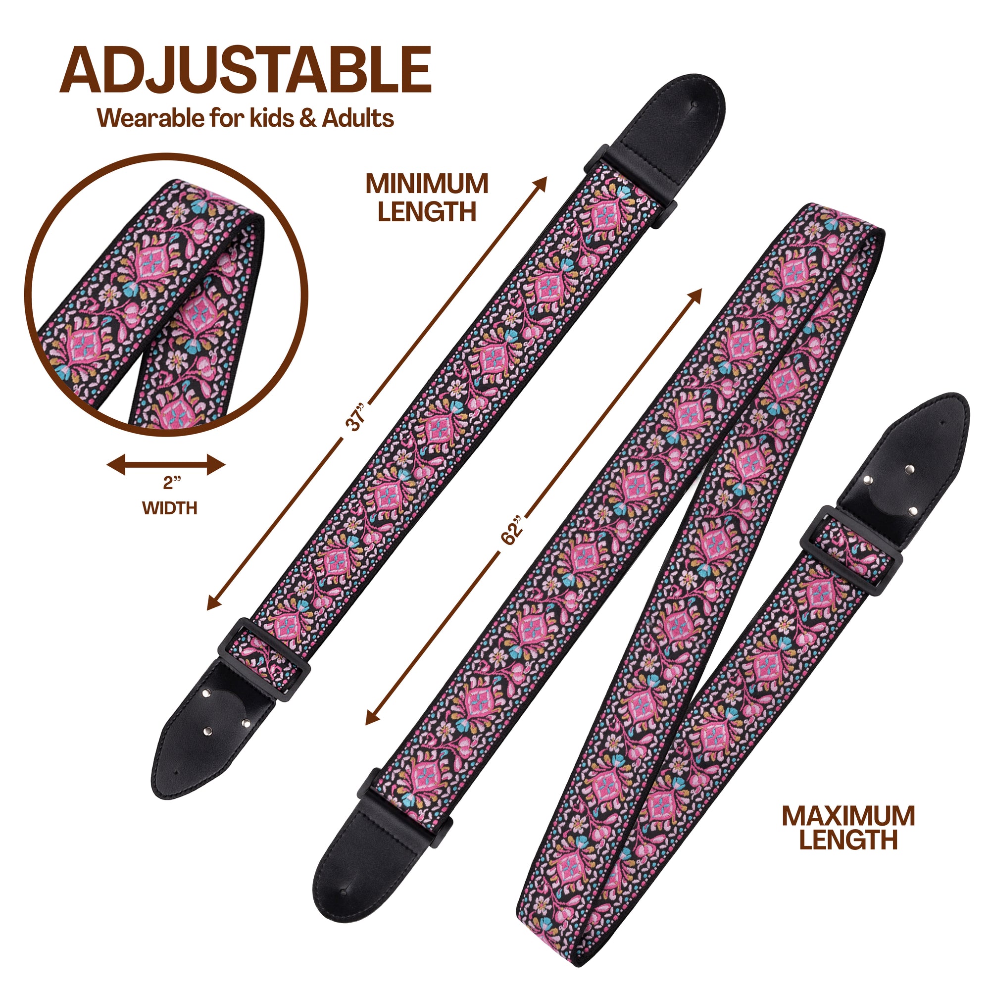 Just Having Fun Guitar/Purse Strap - Pink – Style Babes