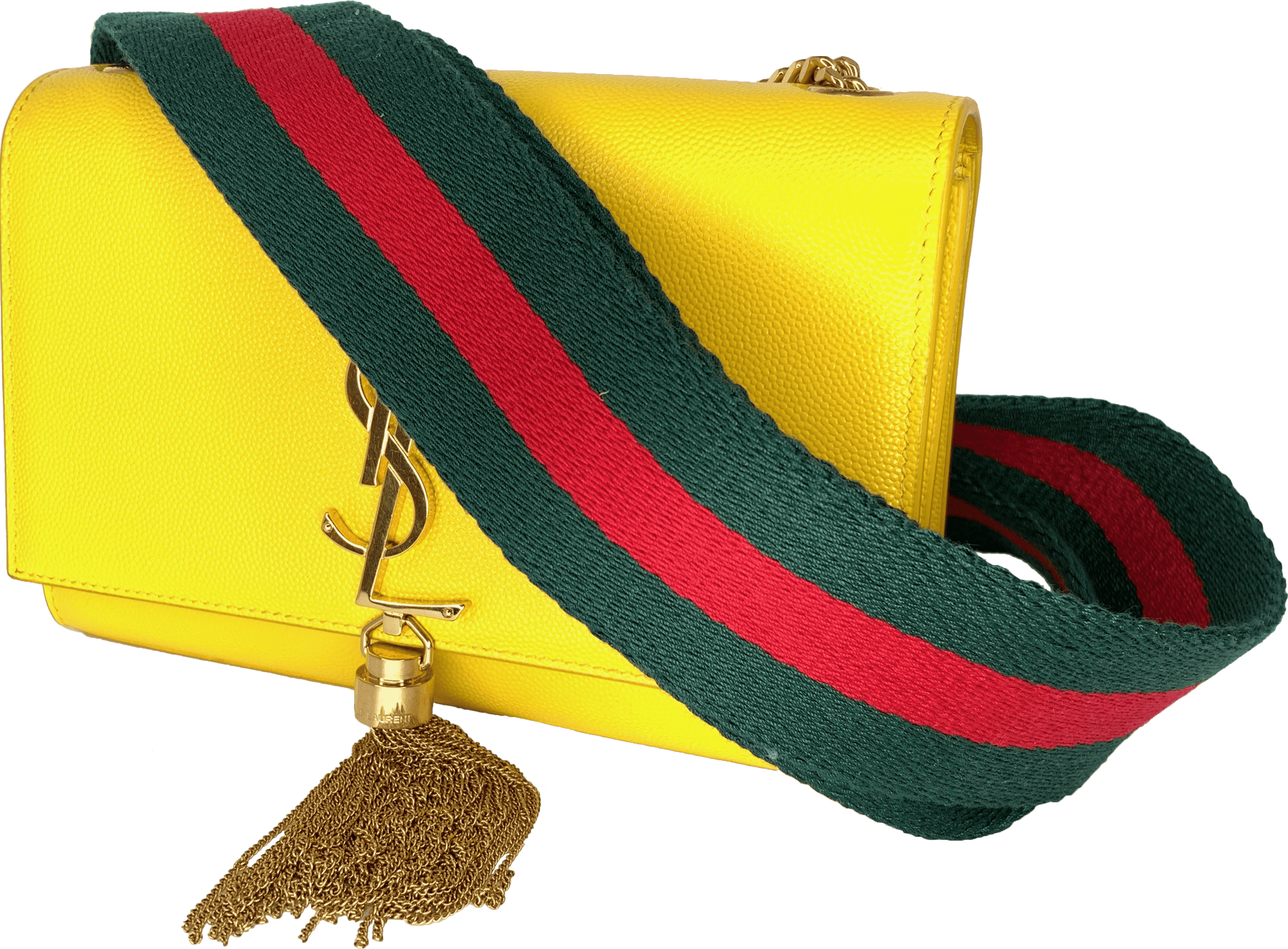 Red & Gold Metallic Bag Strap