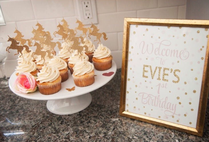 Evie S Pink And Gold 1st Birthday Party Sugar Crush Co