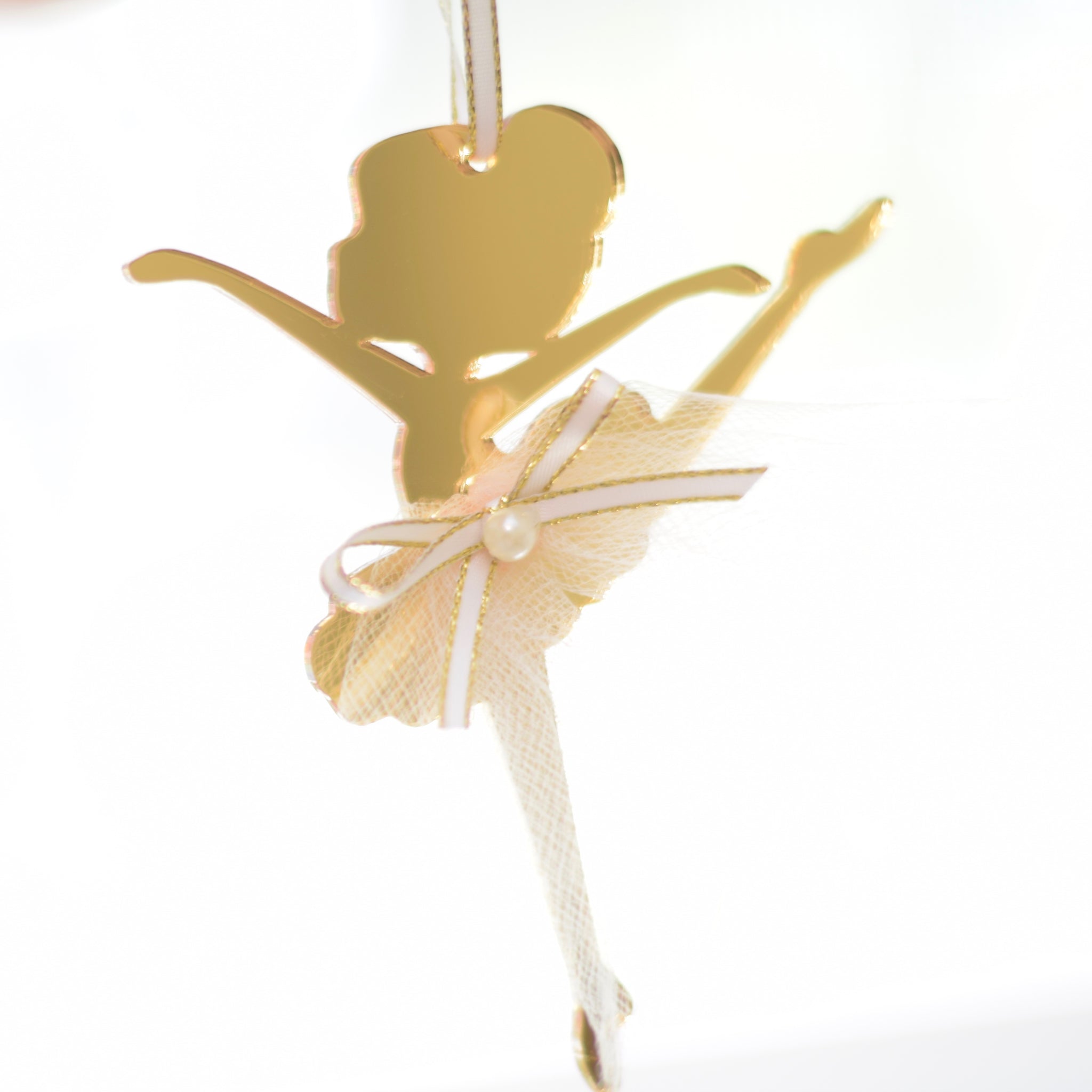 Ballerina Christmas Tree Ornament in Rose Gold and Pink  Sugar Crush Co.