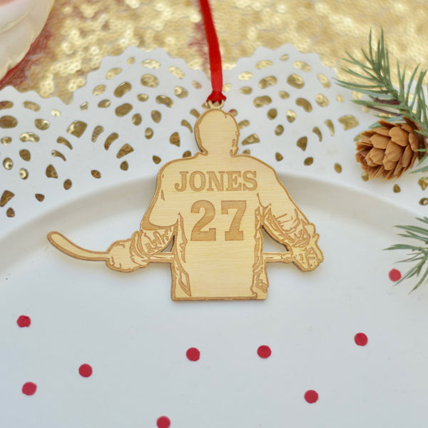 Personalized Hockey Ornament for Hockey Gifts Sugar Crush Co.