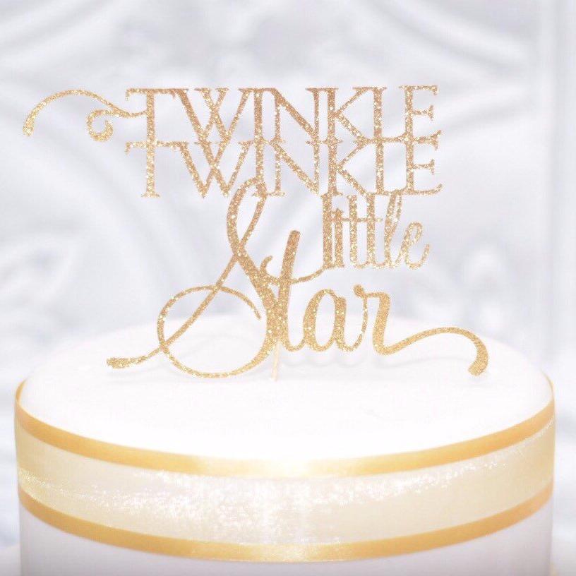 twinkle little star cake topper