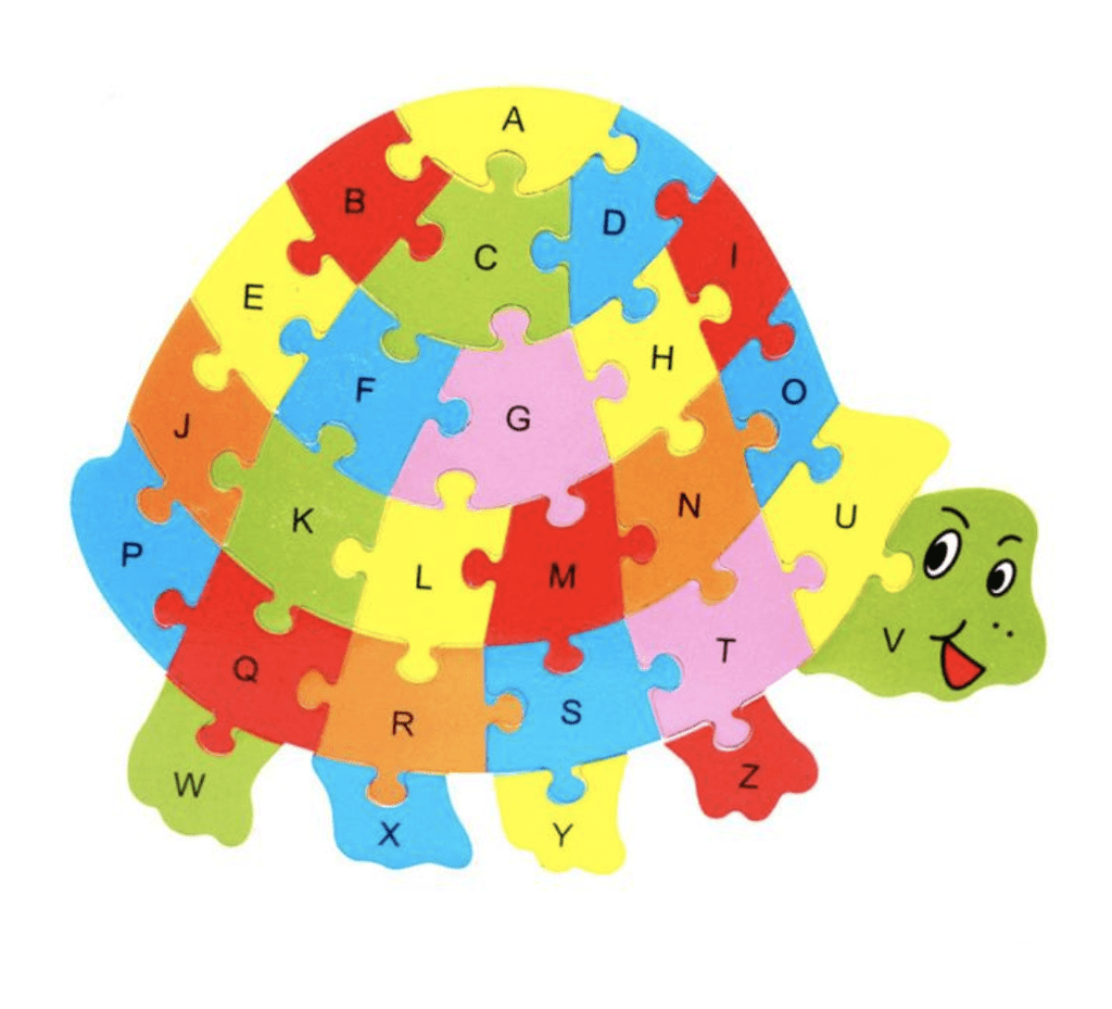puzzle alphabet bois animaux