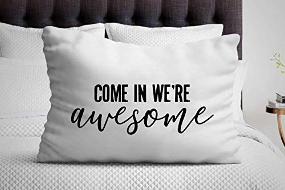 Pillow Cover Come In We Re Awesome Cool Decorative Welcome