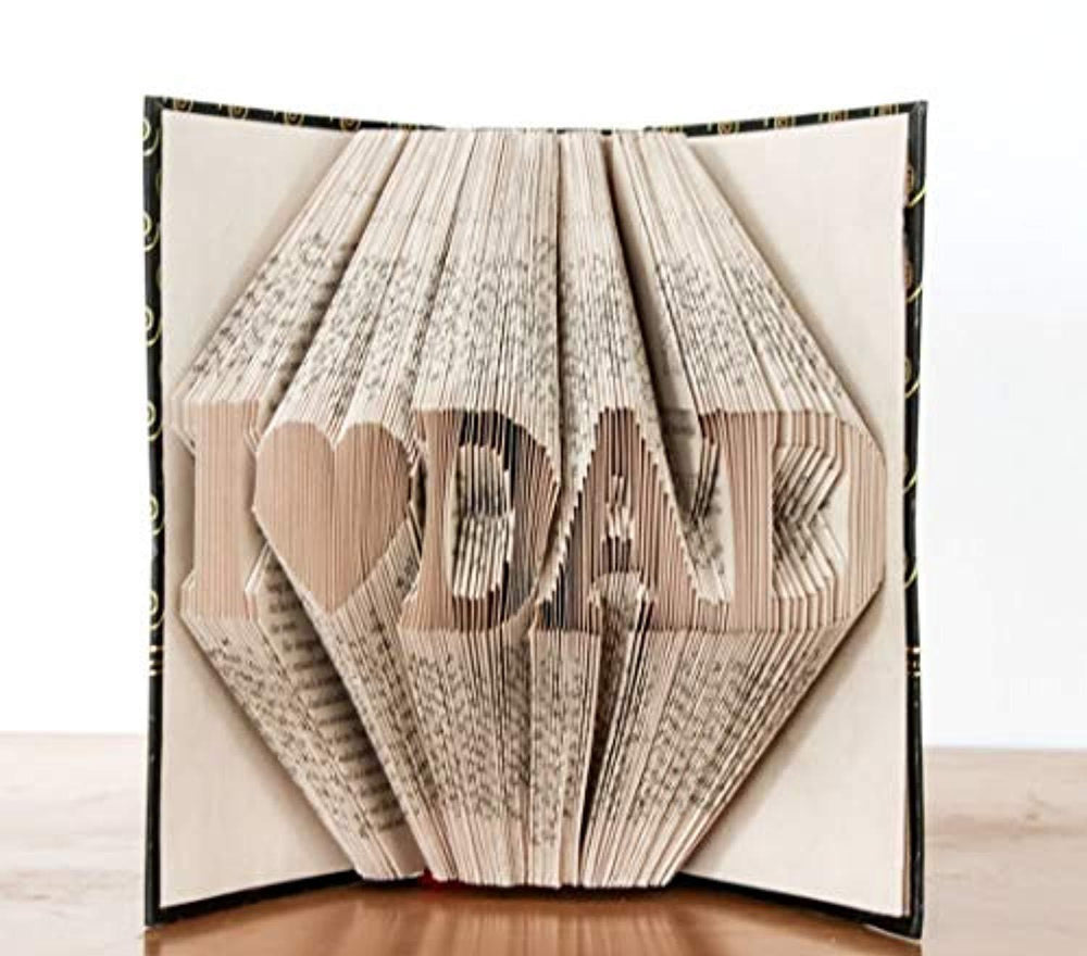 Download Fathers Day Gifts Folded Book Art Dad Gifts Grandpa Gifts Paper Anniversary Gifts 50th Anniversary Gifts Boston Creative Company