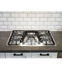 30 Built In Deep Recessed Gas Cooktop Ge Cafe Stainless Steel