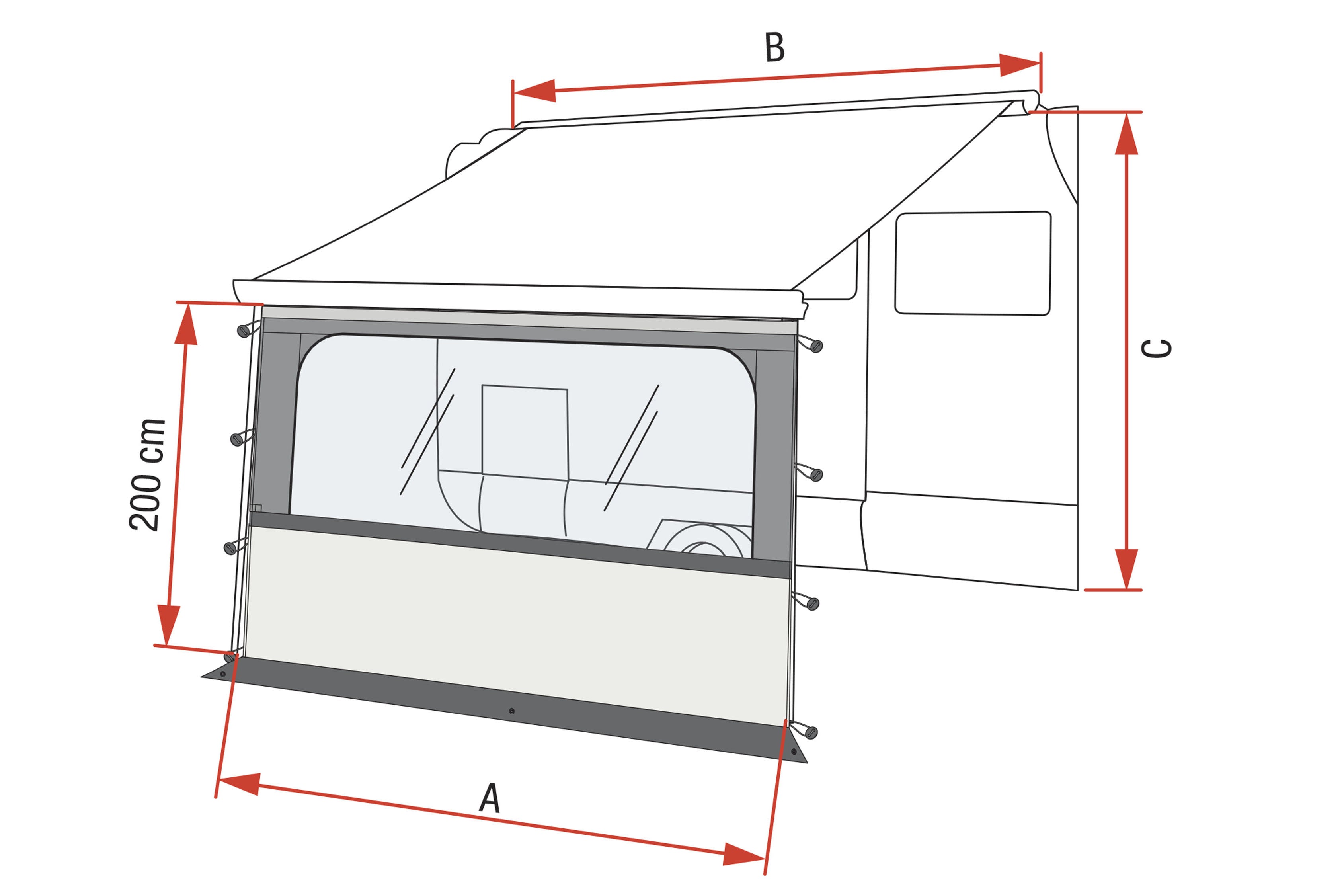 【オンラインショップ】 Front Fiamma Blocker Awning F80 and F65 F45, for Pro アクセサリー