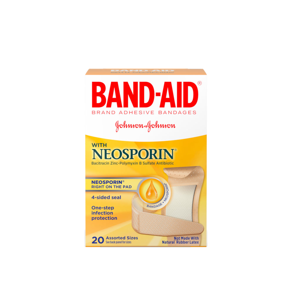Band-Aid Plus Antibiotic Adhesive Bandages Assorted Sizes - 20ct