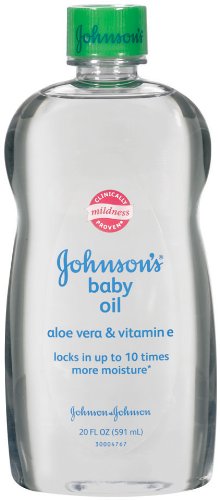 Johnson's Baby Oil, Mineral Oil with Aloe Vera & Vitamin E, 20 fl. oz 