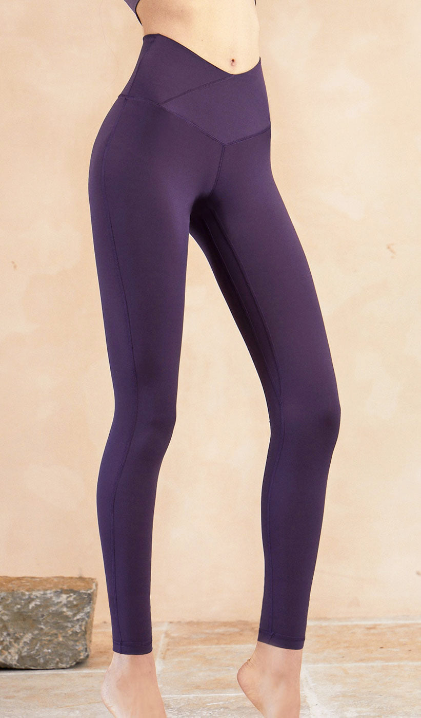 purple yoga leggings