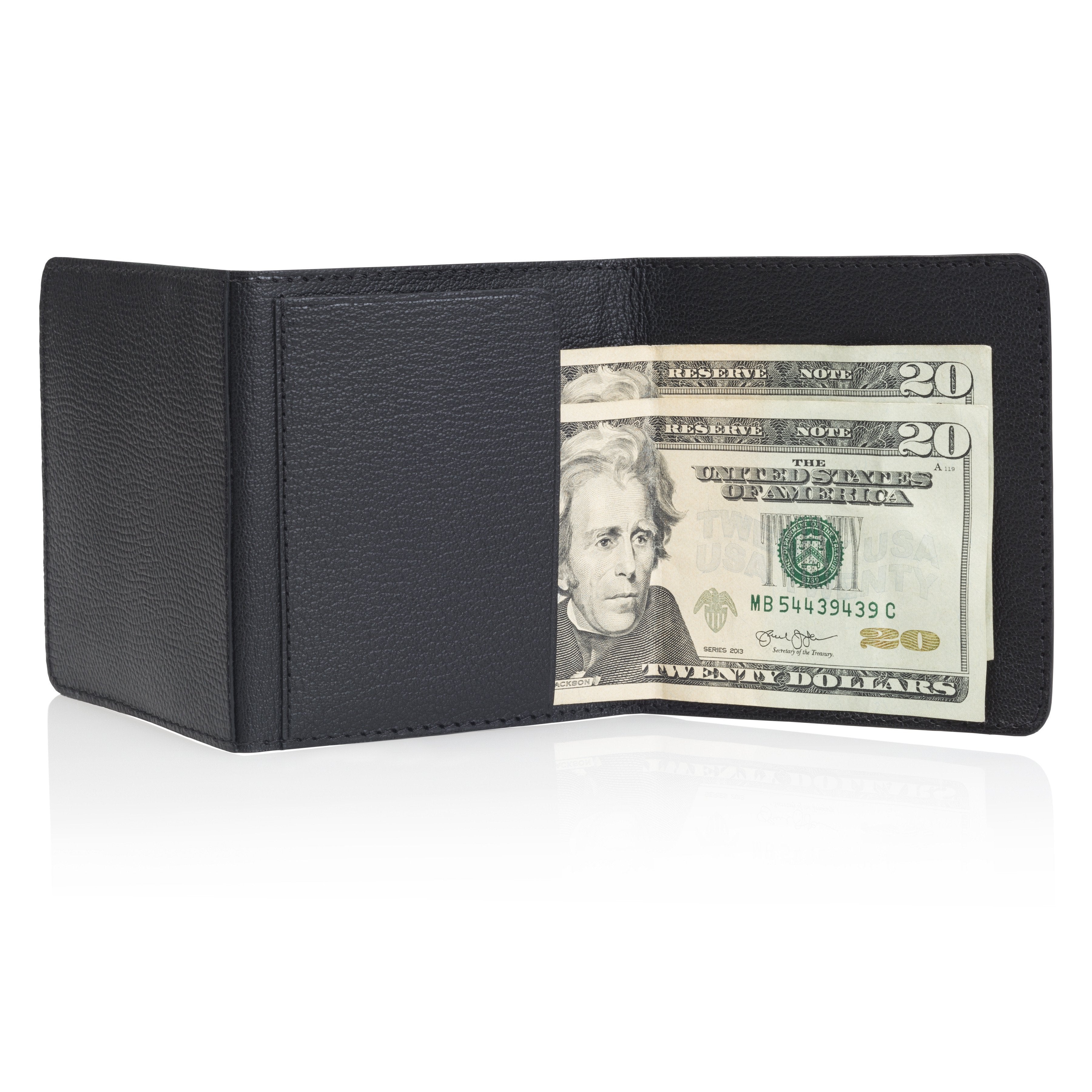 Money Clip Wallet clementine embossed calf - Maison Jean Rousseau