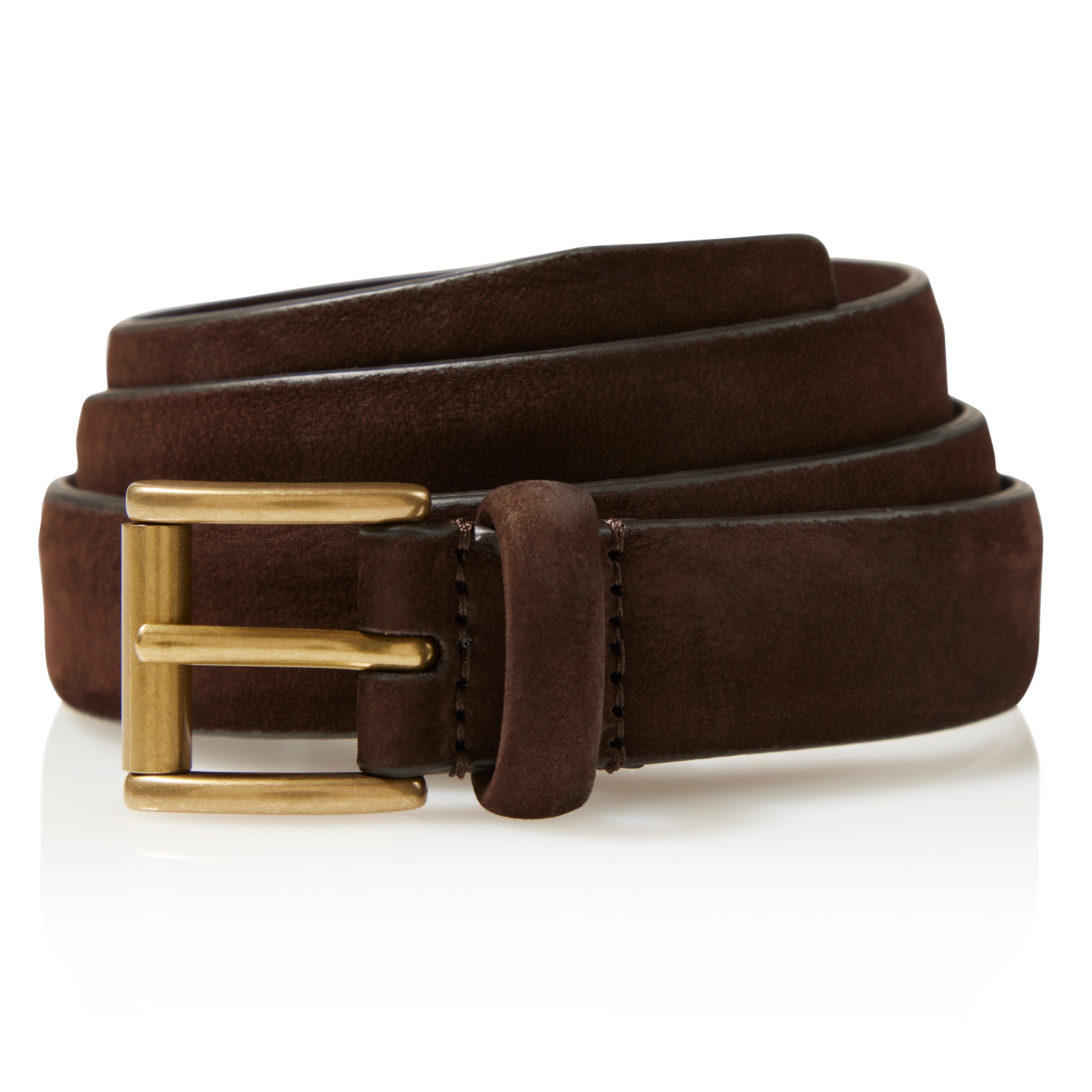 w.kleinberg Suede Belt with Oring Buckles Navy / 34