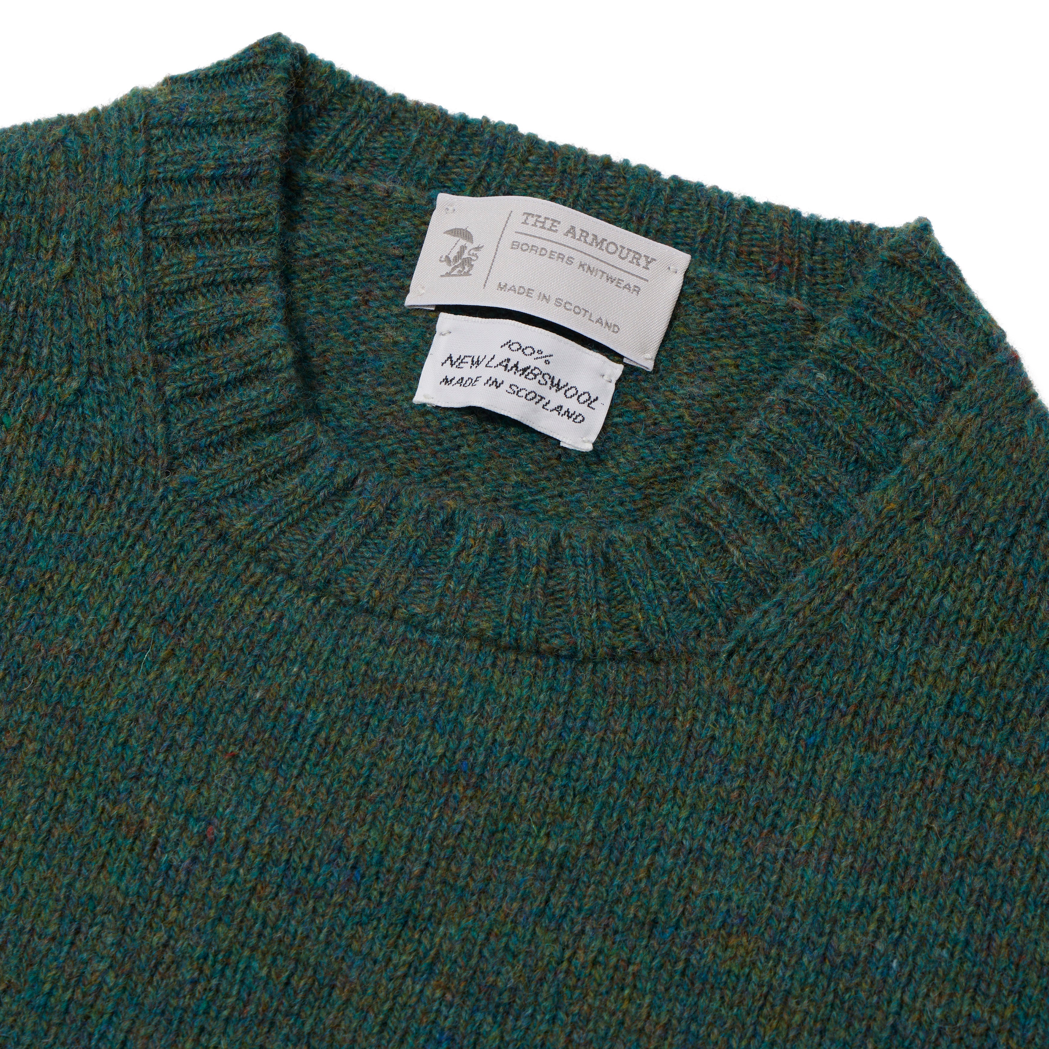 Highlands Shetland Sweater in Stone Blue – RIVAY