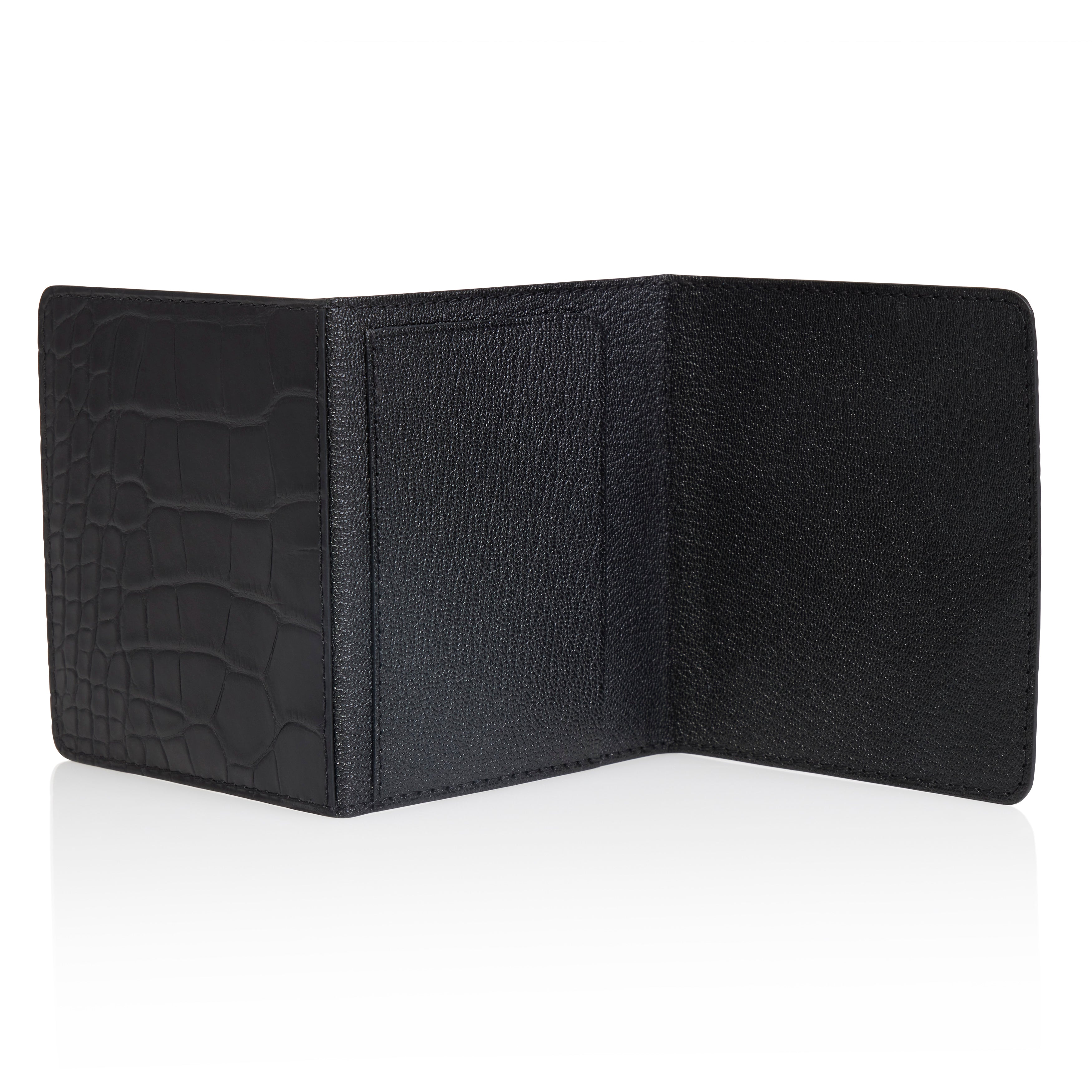 Business Cardholder black embossed calf - Maison Jean Rousseau