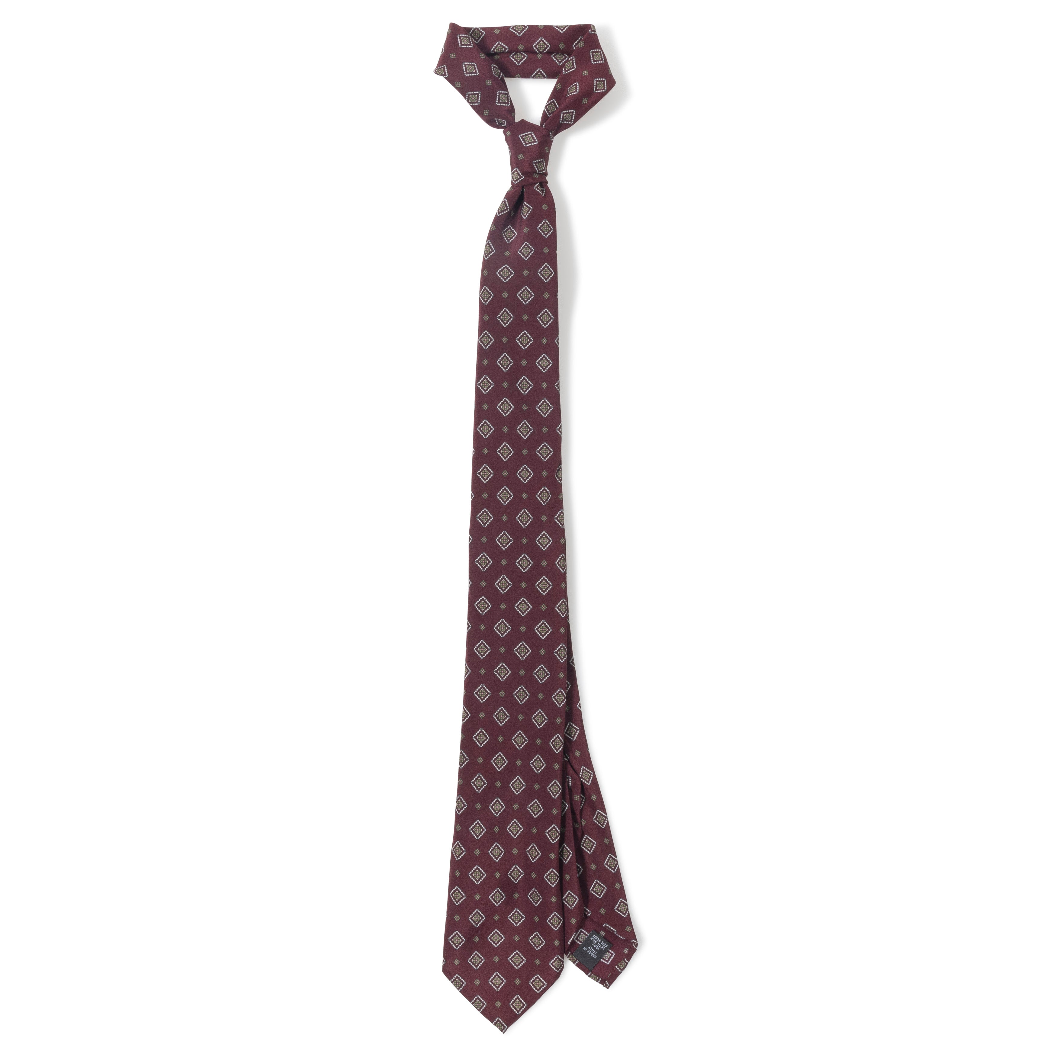 Silk Medallion Print Seven-fold Tie - The Armoury