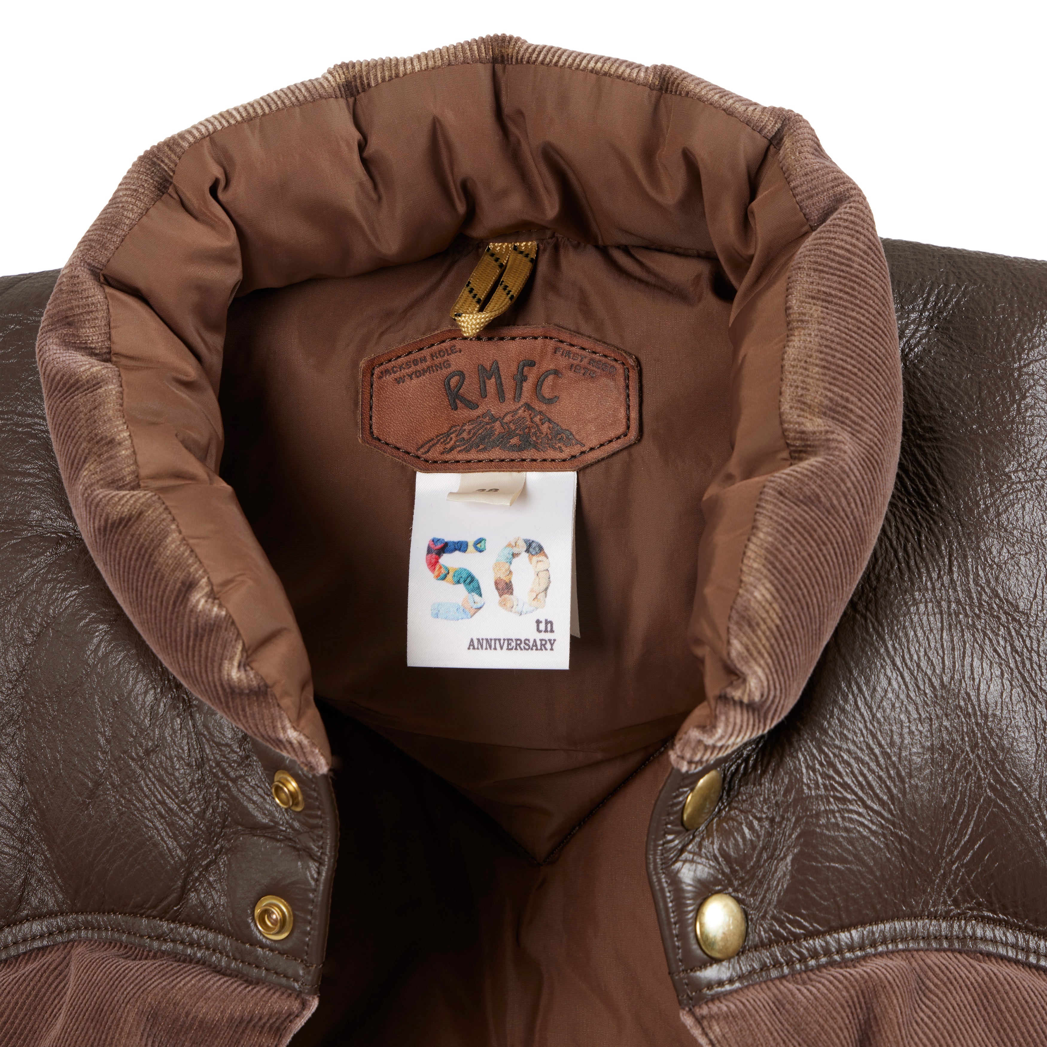 Corduroy/Leather Down Vest - The Armoury