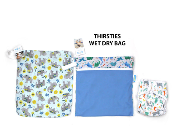 Thirsties Wet Dry bag size compared