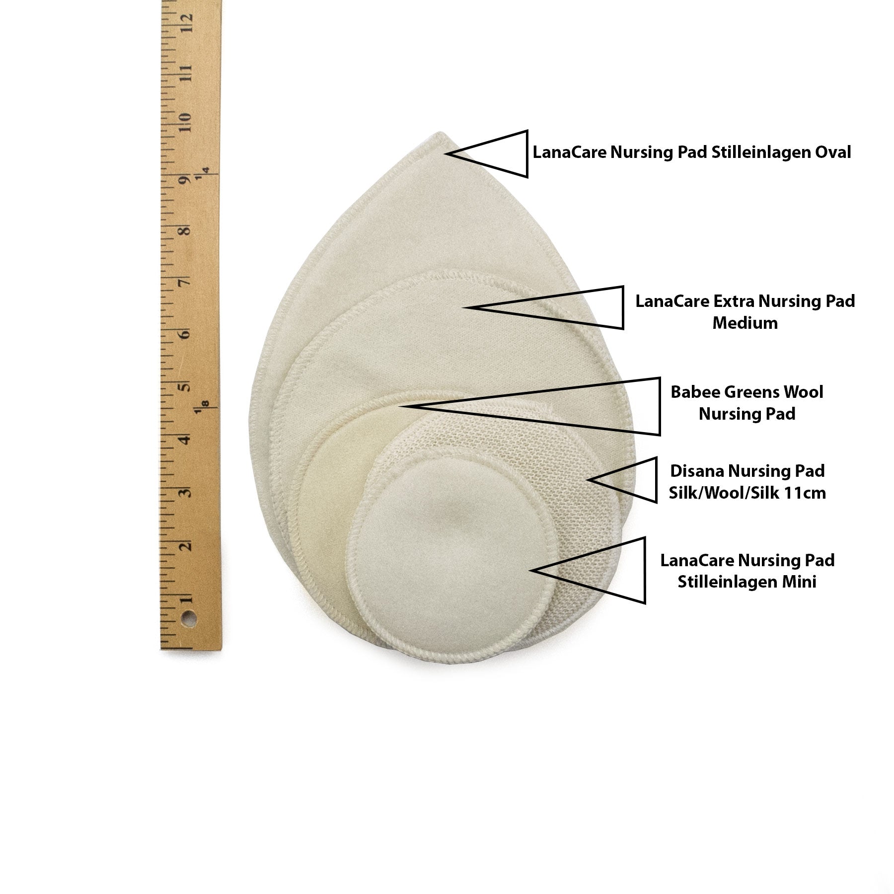 Disana Nursing Pads Size Compare