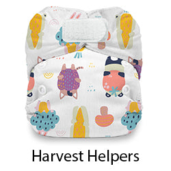 harvest helpers newborn organic cloth diaper white background print