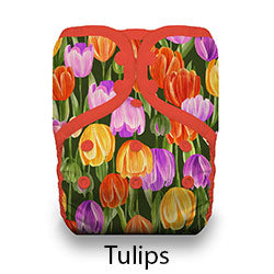 Thirsties Natural Pocket Diaper Snap Tulips