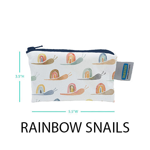 Thirsties Simple Pouch Rainbow Snails