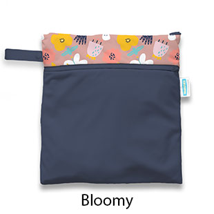 bloomy flower print two pocket wet bag