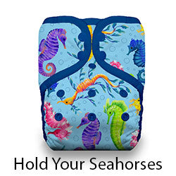 Thirsties XL Pocket Diaper Snaps Hold Your Seahorses
