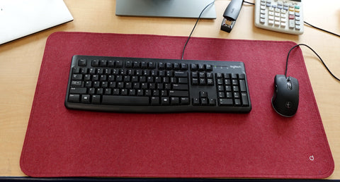 disana felt desk pad and keyboard