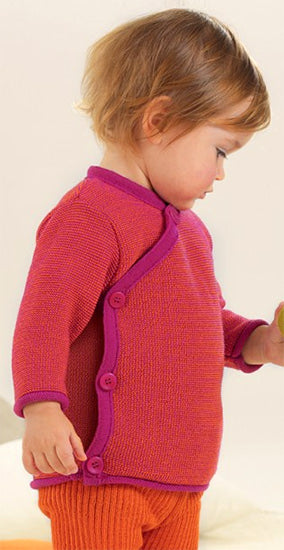 berry wool sweater on baby