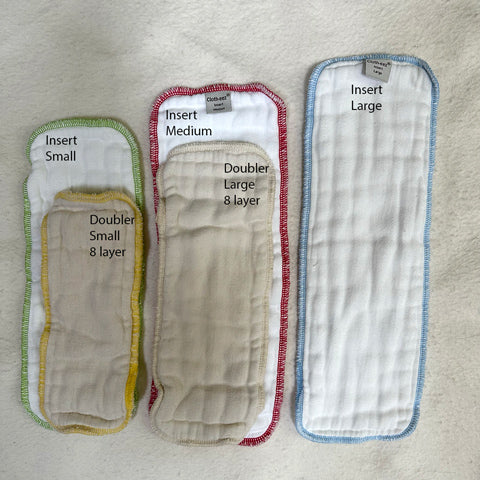 compare cloth diaper booster doublers and inserts