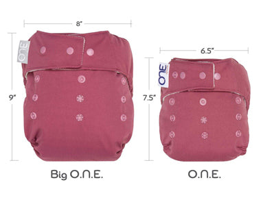 comparison of one and big one youth cloth diaper