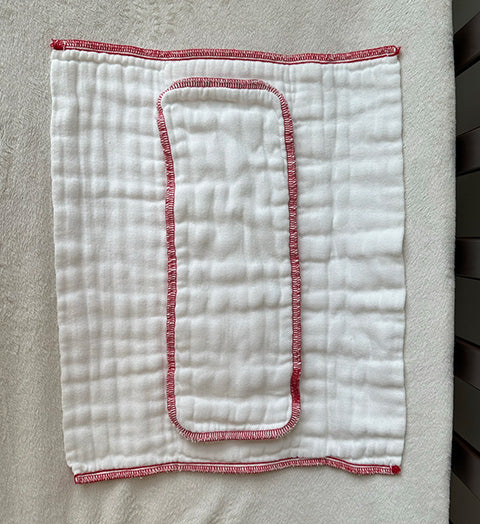 medium insert on a medium cloth diaper prefold