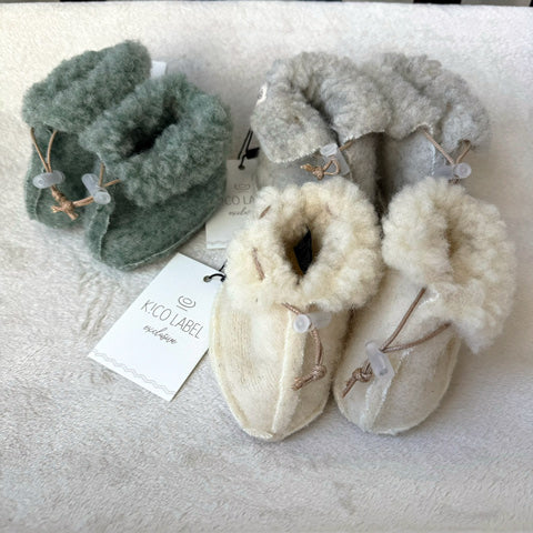 merino wool baby booties