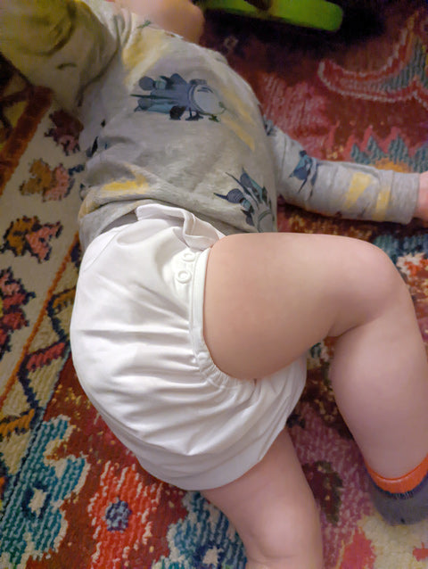 POSO diaper cover on a baby