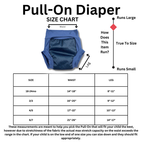 pull on cloth diaper for toddler size chart