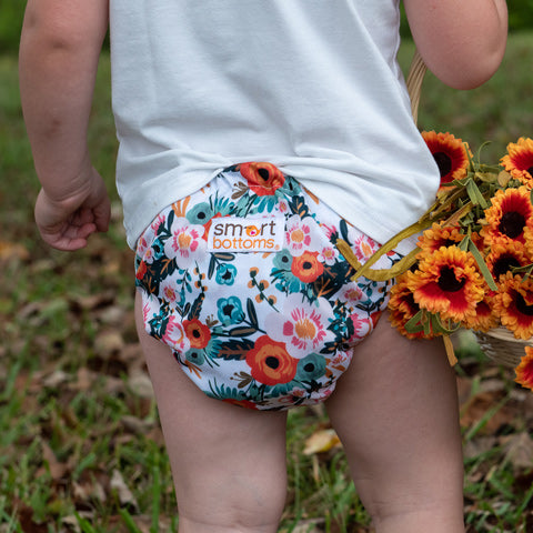 Smart One organic cloth diaper ginny print