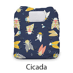 Thirsties natural cotton all in one cloth diaper cicada