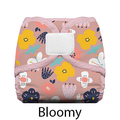 Bloomy flower print Thirsties hook and loop diaper cover