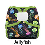 Thirsties Diaper Cover Hook and Loop Jellyfish