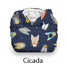 thirsties natural newborn all in one cloth diaper cicada