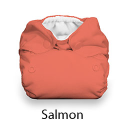 salmon pink newborn snap cloth diaper