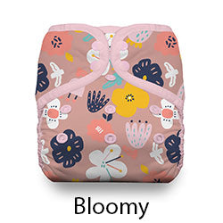 bloomy flower print Thirsties cotton pocket all in one cloth diaper