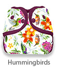 Thirsties Diaper Cover Snaps Hummingbirds