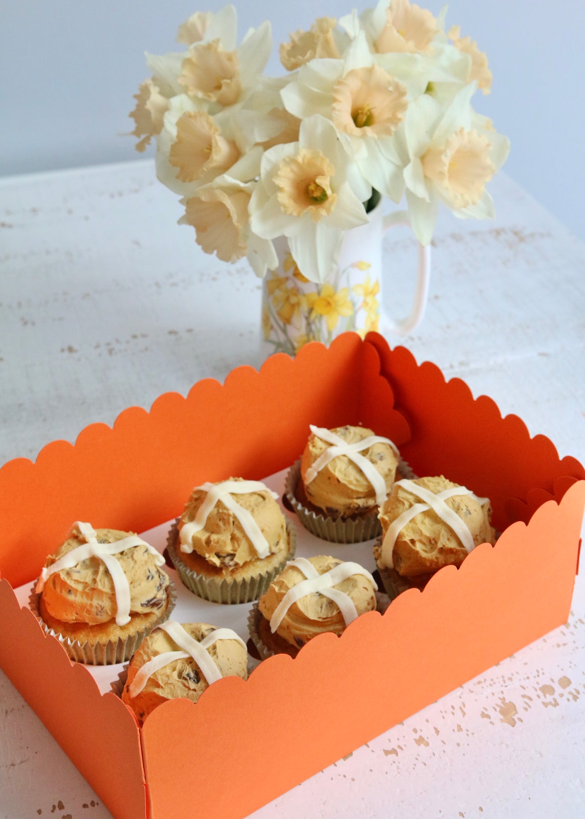 Box of Hot Cross Bun Cupcakes (Pre-Orders Closed) – Afternoon Crumbs