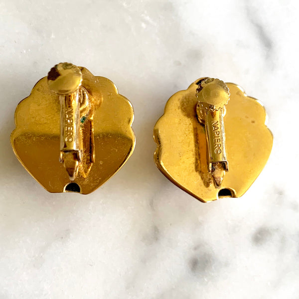 Vintage Napier Gold Earrings
