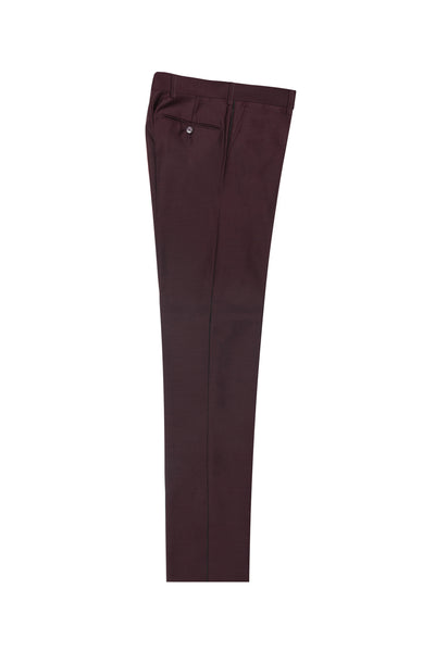Tiglio Offwhite Flat Front Pure Wool Dress Pants 2560 Modern Fit 