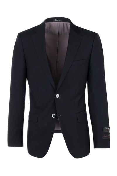 Luxe Wool Single Button Blazer - Black