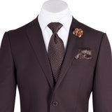 Novello Brown Pure Wool Men’s Suit by Tiglio Luxe TIG1003 – Italian ...