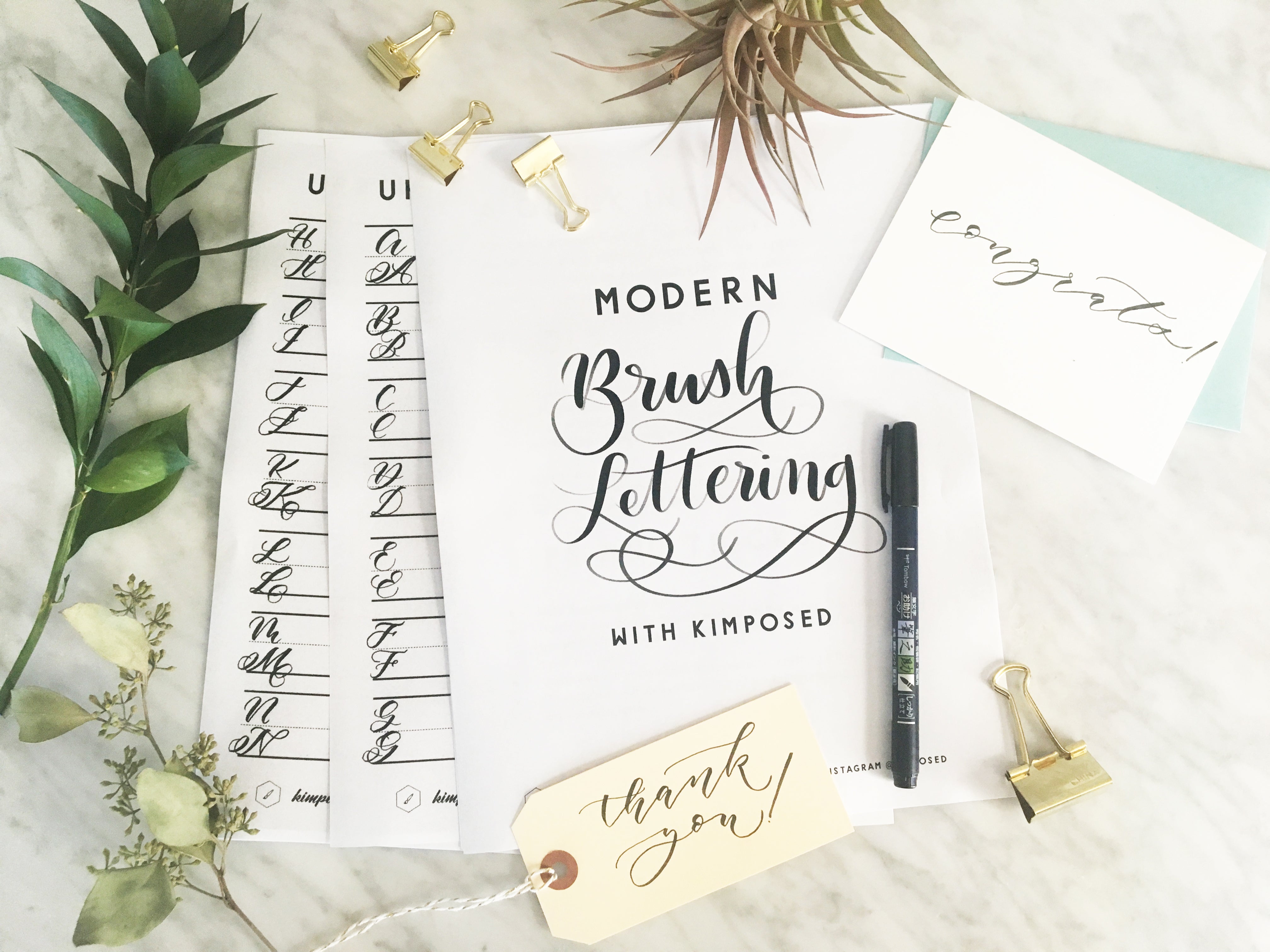 modern brush lettering